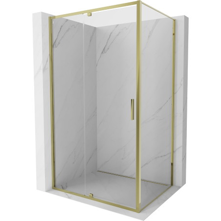 Mexen Exo-R kabina prysznicowa uchylna 100 x 95 cm, transparent, złota - 819-100-095-50-00