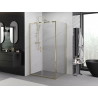 Mexen Exo-BR Duo kabina prysznicowa uchylna 90 x 80 cm, transparent, złota - 8182-090-080-50-00