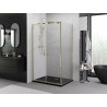 Mexen Exo-BR Duo kabina prysznicowa uchylna 90 x 80 cm, transparent, złota - 8182-090-080-50-00