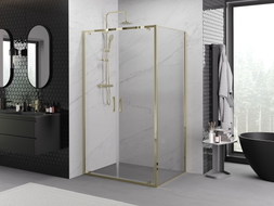 Mexen Exo-BR Duo kabina prysznicowa uchylna 70 x 85 cm, transparent, złota - 8182-070-085-50-00