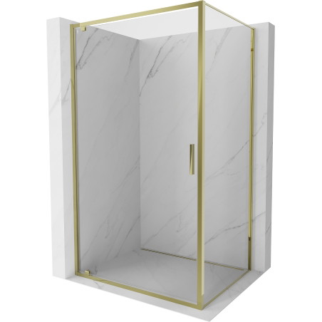 Mexen Exo-BR kabina prysznicowa uchylna 85 x 70 cm, transparent, złota - 8181-085-070-50-00