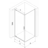 Mexen Exo kabina prysznicowa uchylna 100 x 70 cm, transparent, złota - 8181-100-070-50-00