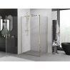 Mexen Exo kabina prysznicowa uchylna 100 x 70 cm, transparent, złota - 8181-100-070-50-00