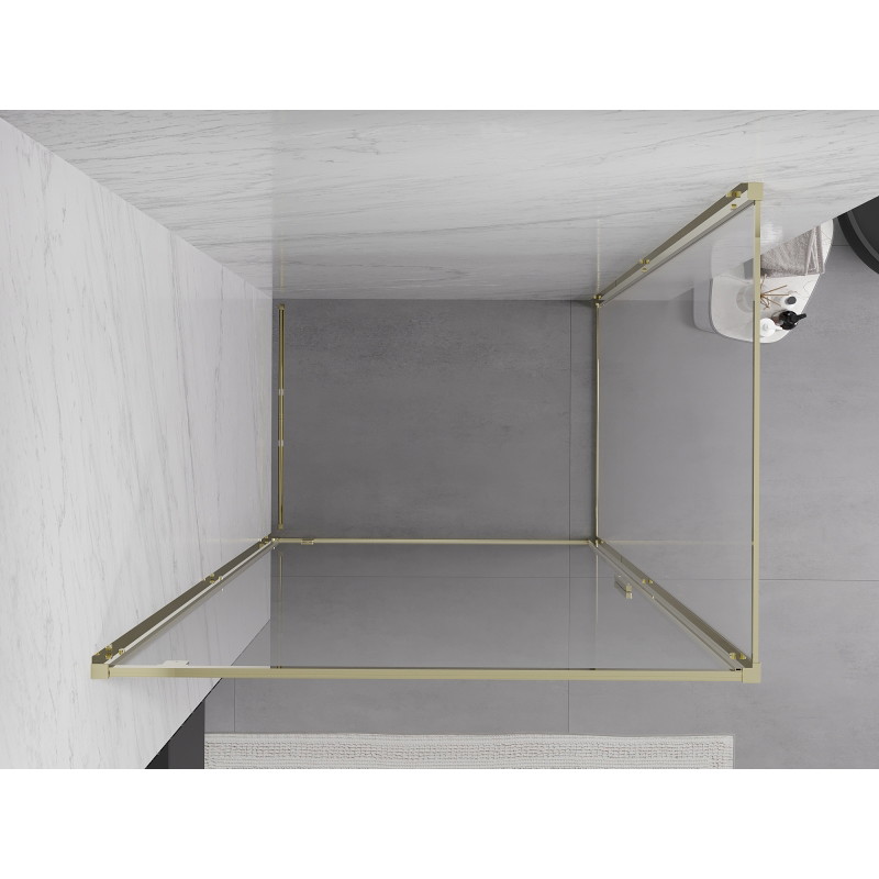 Mexen Exo-BR kabina prysznicowa uchylna 80 x 85 cm, transparent, złota - 8181-080-085-50-00