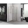 Mexen Exo kabina prysznicowa uchylna 85 x 85 cm, transparent, złota - 8181-085-085-50-00