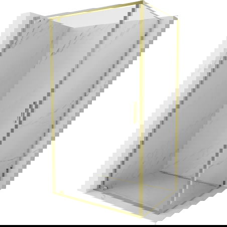 Mexen Exo kabina prysznicowa uchylna 100 x 85 cm, transparent, złota - 8181-100-085-50-00