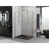 Mexen Exo-BR kabina prysznicowa uchylna 75 x 90 cm, transparent, złota - 8181-075-090-50-00