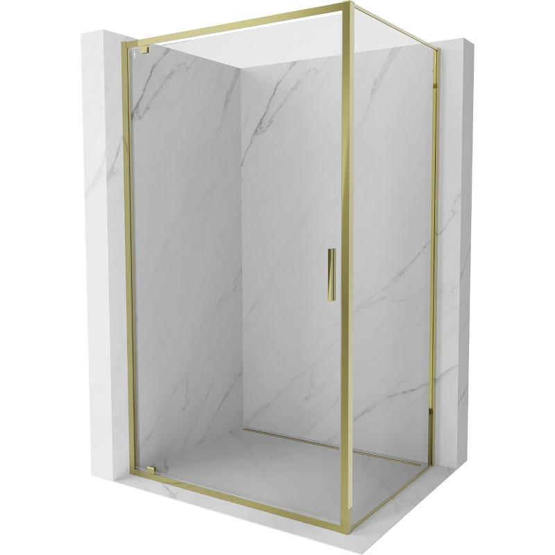 Mexen Exo-BR kabina prysznicowa uchylna 85 x 90 cm, transparent, złota - 8181-085-090-50-00