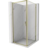 Mexen Exo-BR kabina prysznicowa uchylna 90 x 90 cm, transparent, złota - 8181-090-090-50-00