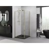 Mexen Exo kabina prysznicowa uchylna 95 x 95 cm, transparent, złota - 8181-095-095-50-00