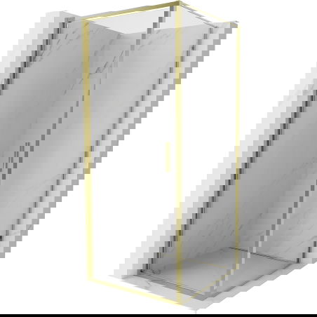 Mexen Exo kabina prysznicowa uchylna 70 x 70 cm, transparent, złota - 817-070-070-50-00