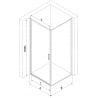 Mexen Exo-B kabina prysznicowa uchylna 100 x 75 cm, transparent, złota - 817-100-075-50-00