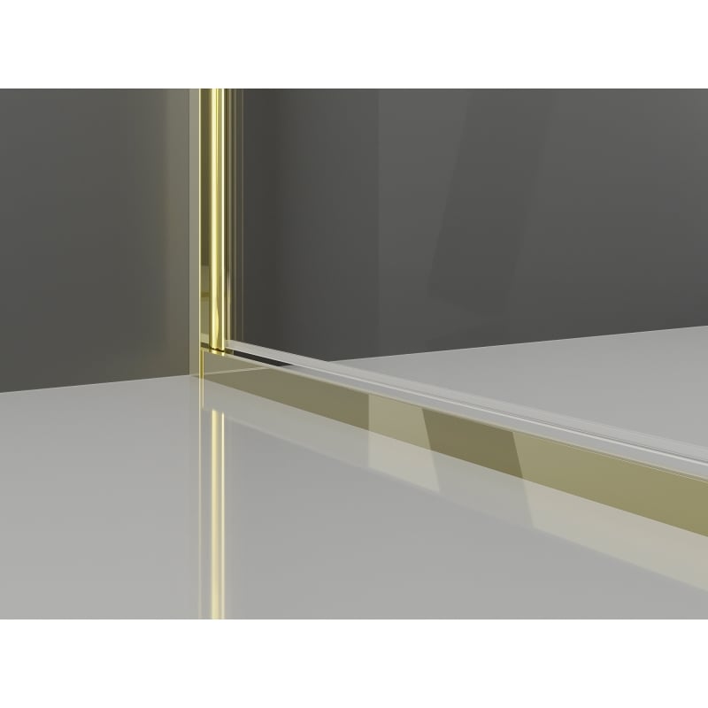 Mexen Exo-B kabina prysznicowa uchylna 100 x 75 cm, transparent, złota - 817-100-075-50-00
