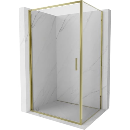 Mexen Exo-B kabina prysznicowa uchylna 100 x 75 cm, transparent, złota - 817-100-075-50-00