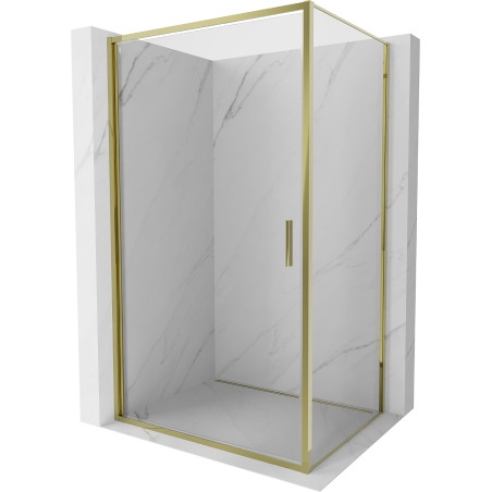 Mexen Exo-B kabina prysznicowa uchylna 75 x 85 cm, transparent, złota - 817-075-085-50-00
