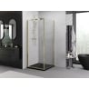 Mexen Exo kabina prysznicowa uchylna 85 x 85 cm, transparent, złota - 817-085-085-50-00