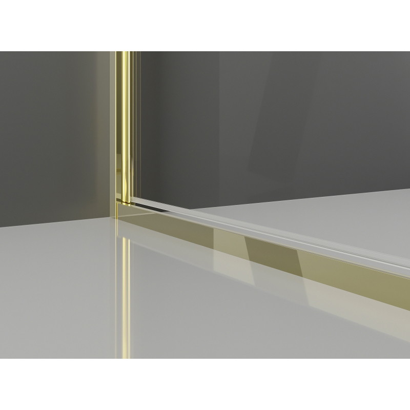 Mexen Exo-B kabina prysznicowa uchylna 100 x 85 cm, transparent, złota - 817-100-085-50-00