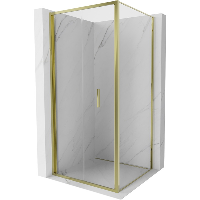 Mexen Exo-F kabina prysznicowa składana 70 x 70 cm, transparent, złota - 816-070-070-50-00