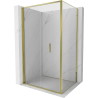Mexen Exo-F kabina prysznicowa składana 80 x 85 cm, transparent, złota - 816-080-085-50-00