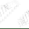 Mexen Exo kabina prysznicowa składana 100 x 90 cm, transparent, złota - 816-100-090-50-00