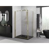 Mexen Exo-F kabina prysznicowa składana 80 x 95 cm, transparent, złota - 816-080-095-50-00
