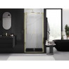 Mexen Exo-B Duo drzwi prysznicowe podwójne uchylne 70 cm, transparent, złote - 814-070-000-50-00