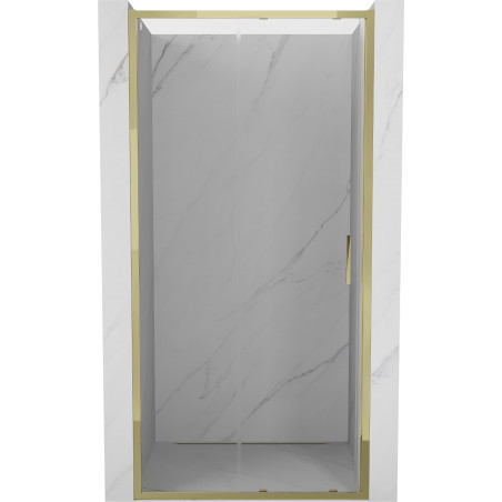 Mexen Exo-S drzwi prysznicowe rozsuwane 100 cm, transparent, złote - 8151-100-000-50-00