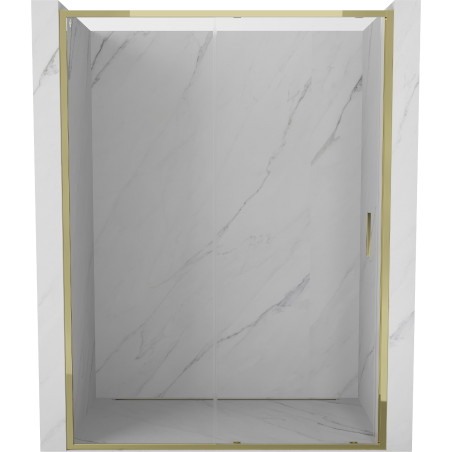 Mexen Exo-S drzwi prysznicowe rozsuwane 140 cm, transparent, złote - 8151-140-000-50-00