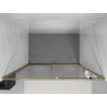 Mexen Exo-S drzwi prysznicowe rozsuwane 155 cm, transparent, złote - 8151-155-000-50-00
