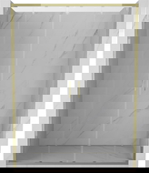 Mexen Exo drzwi prysznicowe podwójne rozsuwane 130 cm, transparent, złote - 8152-130-000-50-00