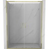 Mexen Exo-S Duo drzwi prysznicowe podwójne rozsuwane 140 cm, transparent, złote - 8152-140-000-50-00