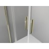 Mexen Exo drzwi prysznicowe podwójne rozsuwane 200 cm, transparent, złote - 8152-200-000-50-00