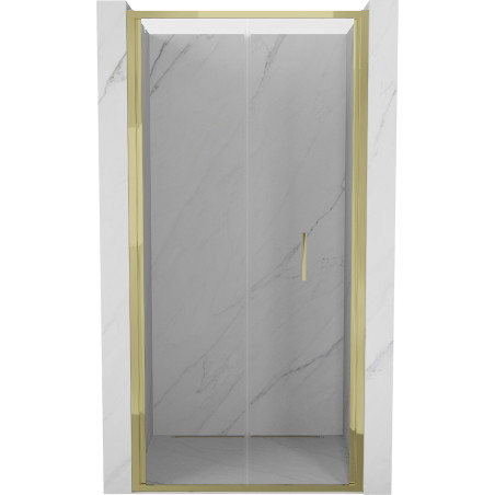 Mexen Exo-F drzwi prysznicowe składane 65 cm, transparent, złote - 816-065-000-50-00