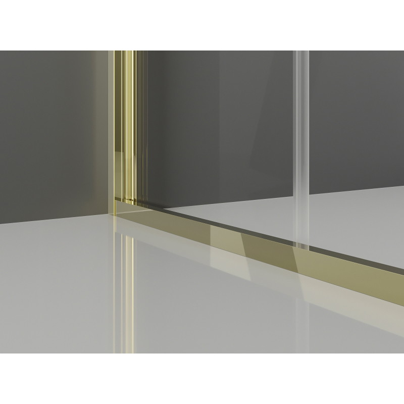 Mexen Exo-F drzwi prysznicowe składane 100 cm, transparent, złote - 816-100-000-50-00