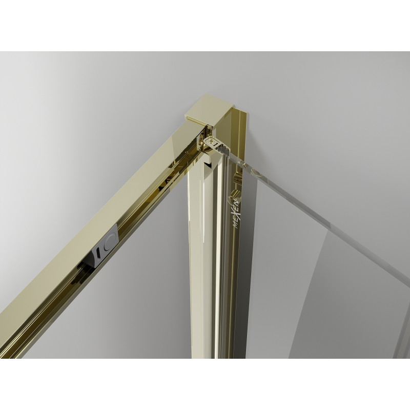 Mexen Exo-F drzwi prysznicowe składane 100 cm, transparent, złote - 816-100-000-50-00