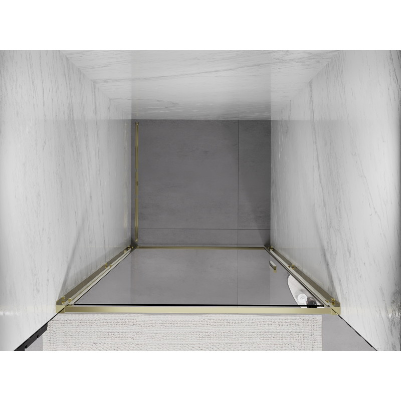 Mexen Exo-B drzwi prysznicowe uchylne 65 cm, transparent, złote - 817-065-000-50-00