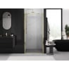 Mexen Exo drzwi prysznicowe uchylne 80 cm, transparent, złote - 817-080-000-50-00