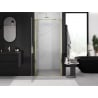 Mexen Exo drzwi prysznicowe uchylne 80 cm, transparent, złote - 8181-080-000-50-00