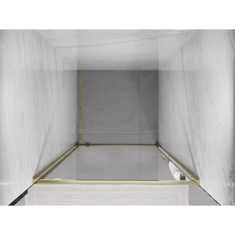 Mexen Exo-BR drzwi prysznicowe uchylne 95 cm, transparent, złote - 8181-095-000-50-00