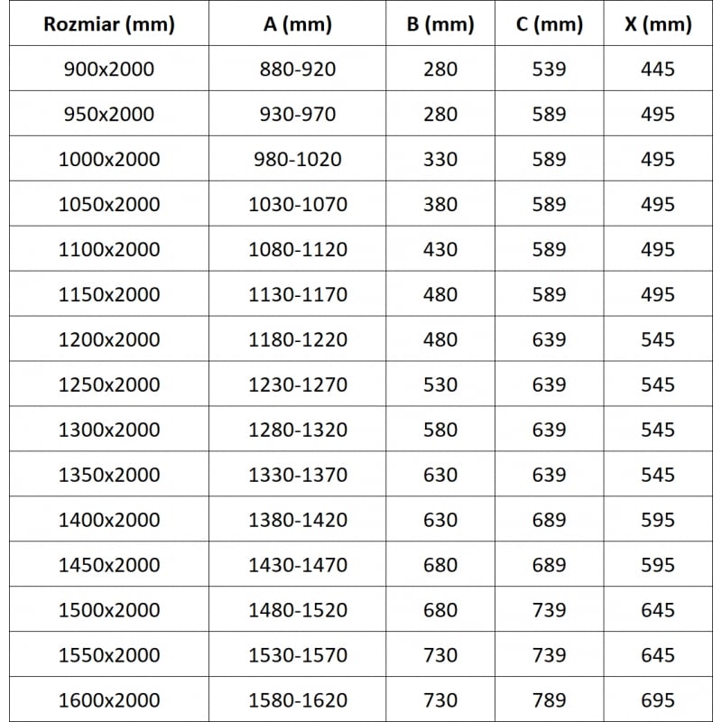 Mexen Exo drzwi prysznicowe uchylne 90 cm, transparent, złote - 819-090-000-50-00