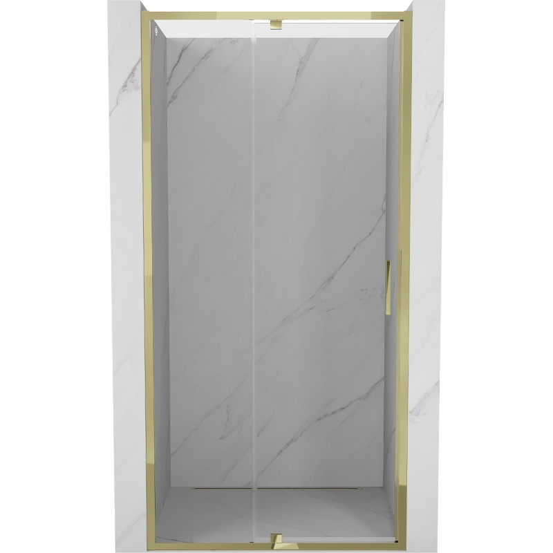 Mexen Exo-R drzwi prysznicowe uchylne 105 cm, transparent, złote - 819-105-000-50-00