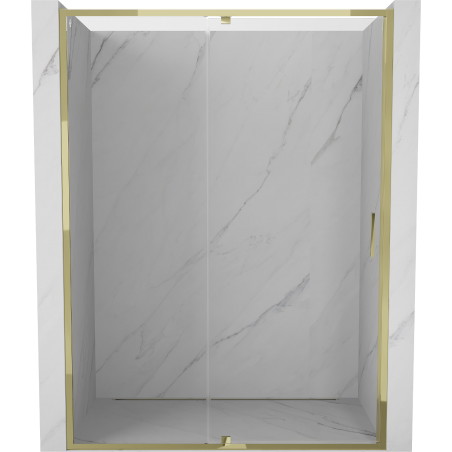 Mexen Exo-R drzwi prysznicowe uchylne 145 cm, transparent, złote - 819-145-000-50-00