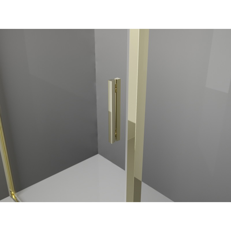 Mexen Exo-S kabina prysznicowa rozsuwana 120 x 80 cm, transparent, złota - 8151-120-080-50-00