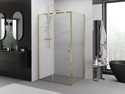 Mexen Exo kabina prysznicowa rozsuwana 120 x 85 cm, transparent, złota - 8151-120-085-50-00
