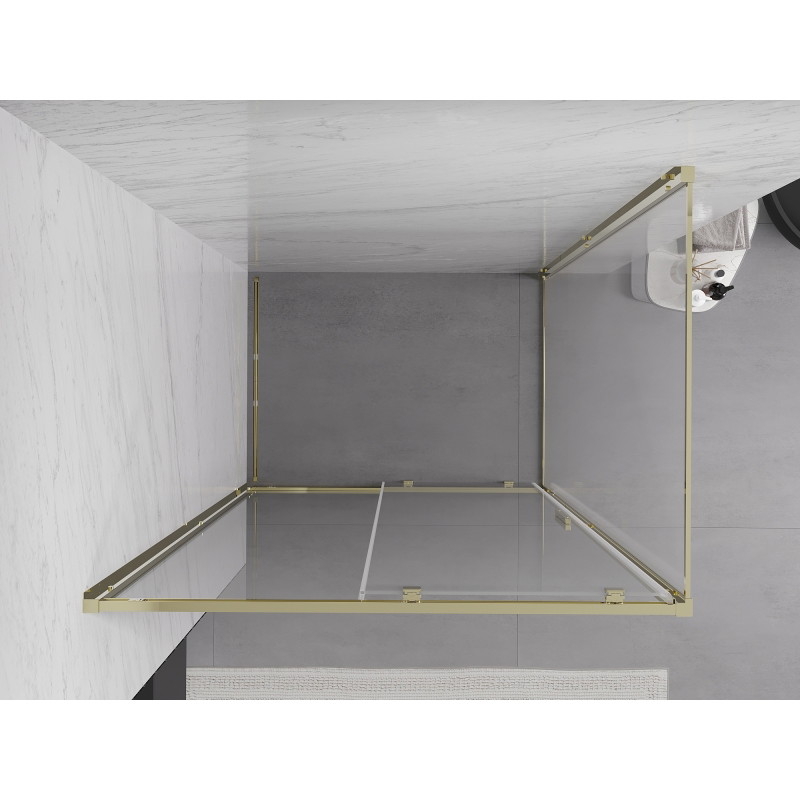 Mexen Exo-S kabina prysznicowa rozsuwana 140 x 85 cm, transparent, złota - 8151-140-085-50-00