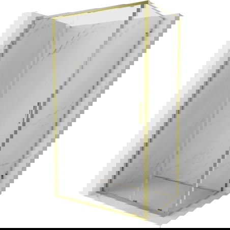 Mexen Exo kabina prysznicowa rozsuwana 155 x 95 cm, transparent, złota - 8151-155-095-50-00