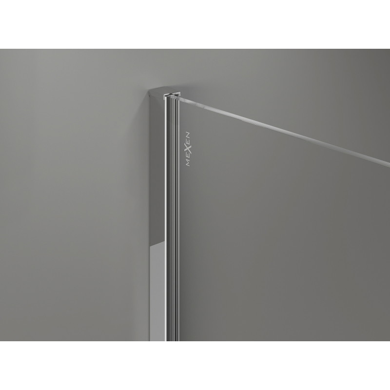 Mexen Kioto-X ścianka prysznicowa Walk-in 120 x 200 cm, transparent 10 mm, chrom - 800-120-101-01-00-X