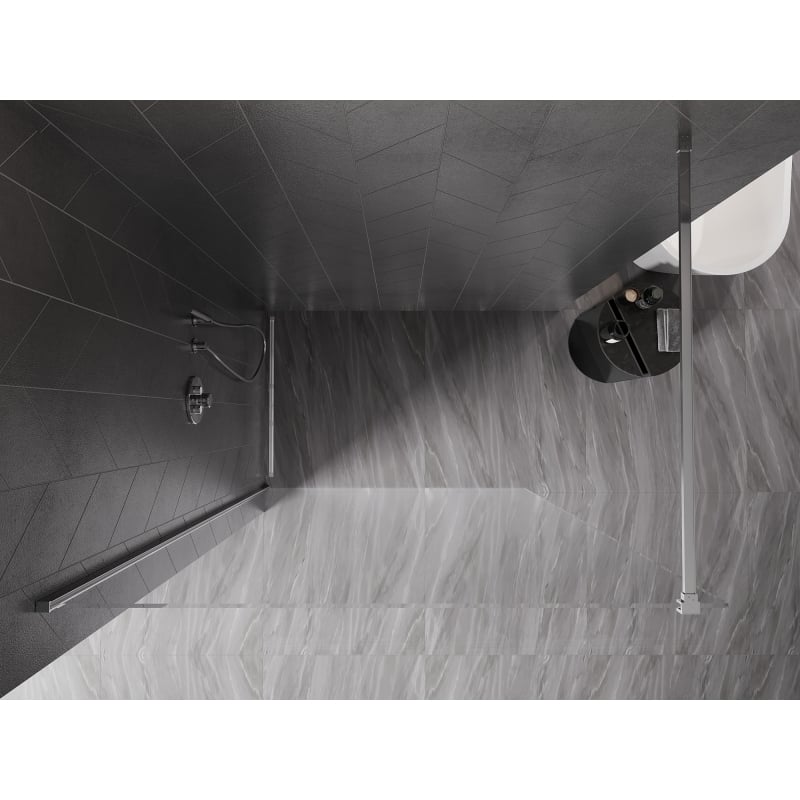 Mexen Kioto-X ścianka prysznicowa Walk-in 160 x 200 cm, transparent 10 mm, chrom - 800-160-101-01-00-X