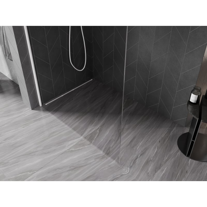 Mexen Kioto-X ścianka prysznicowa Walk-in 90 x 200 cm, transparent 10 mm, biała - 800-090-101-20-00-X