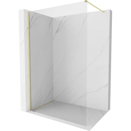 Mexen Kioto-X ścianka prysznicowa Walk-in 80 x 200 cm, transparent 10 mm, złota szczotkowana - 800-080-101-55-00-X